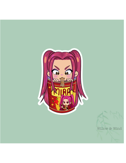 Mira Ramen Cup K-Pop Demon Hunters Sticker