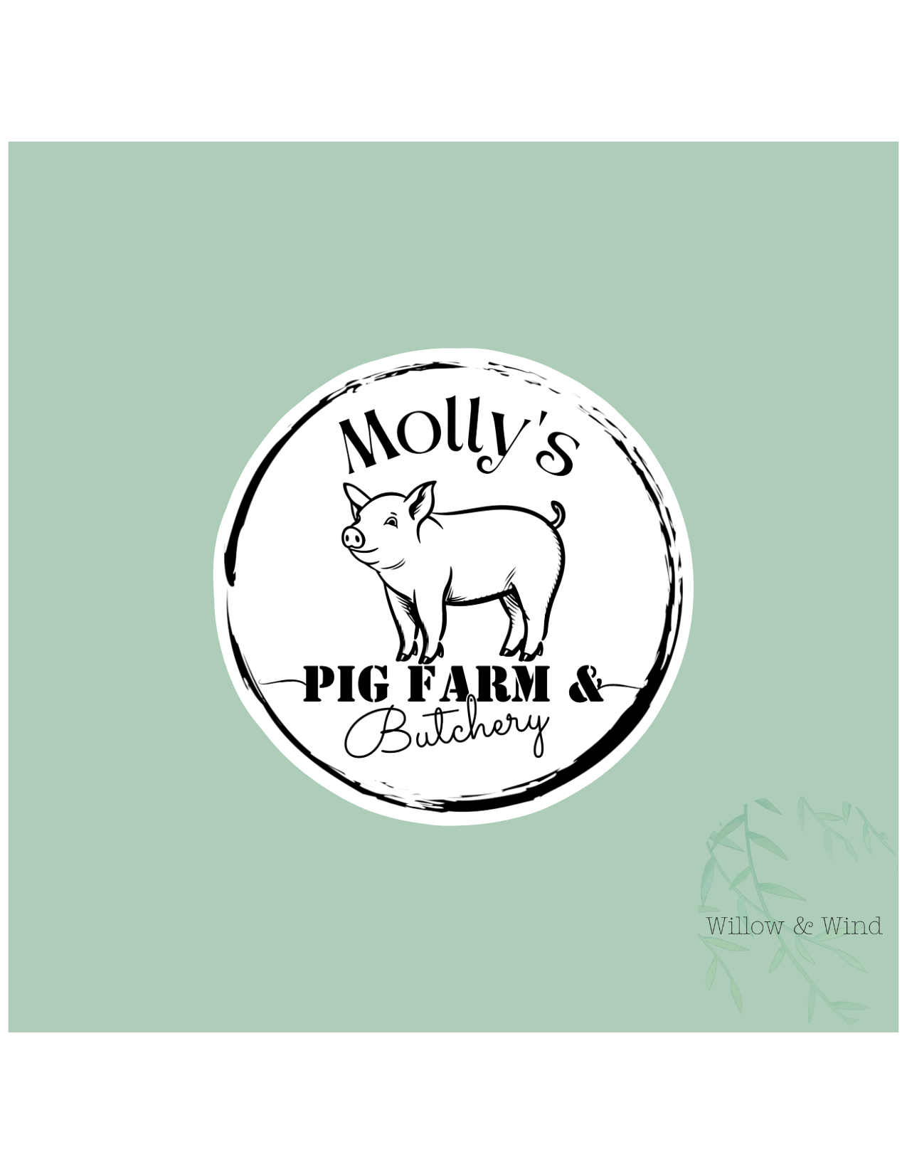 Molly's Pig Farm Where's Molly - Bookish Sticker