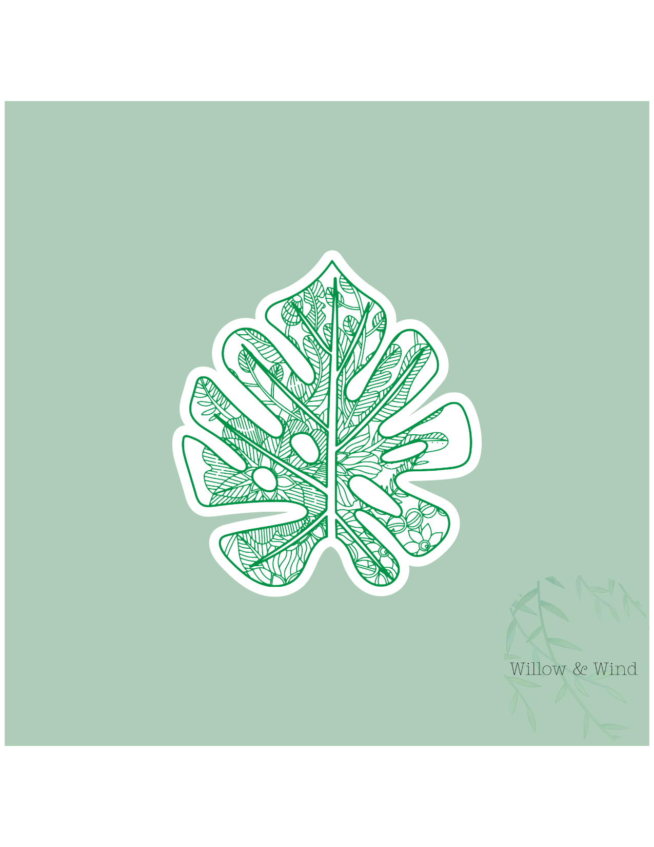 Monstera Leaf Sticker