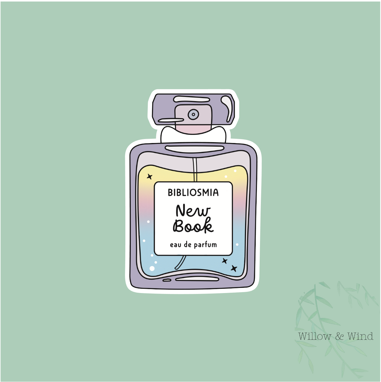 New Book Smell Purple - Bookish Sticker
