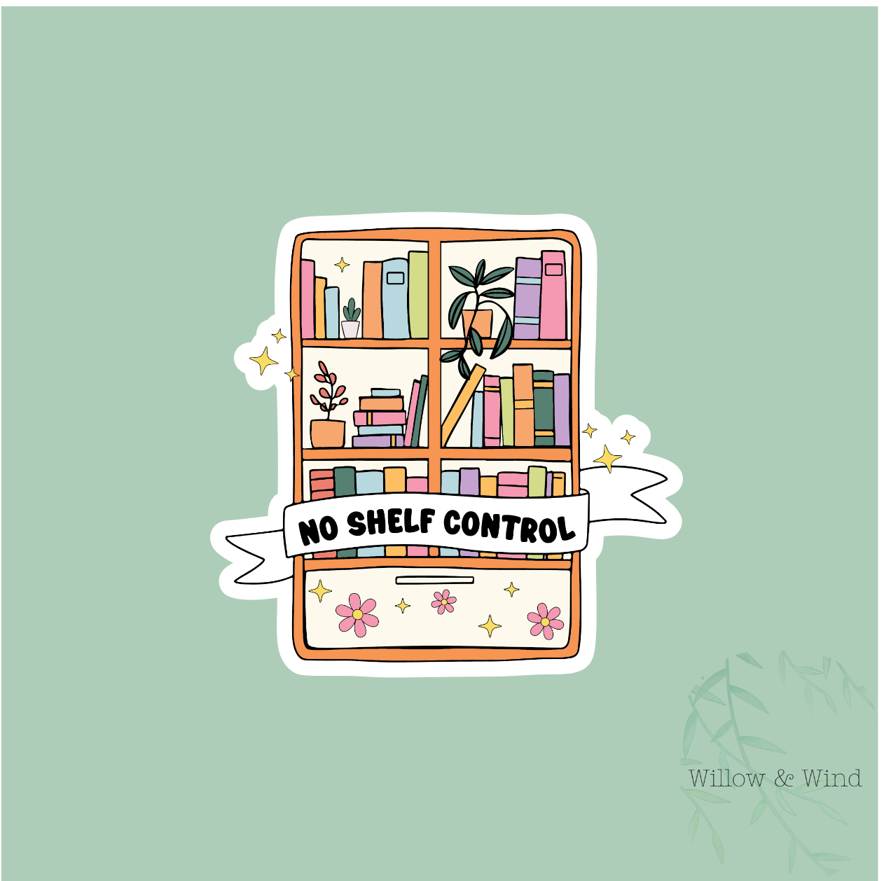 No Shelf Control - Bookish Sticker