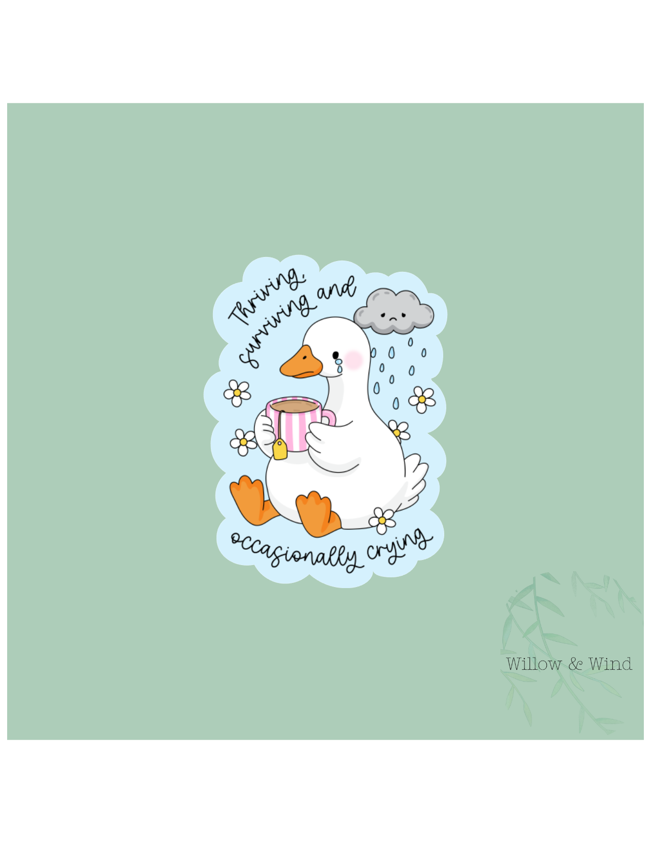 Occasionally Crying Sticker