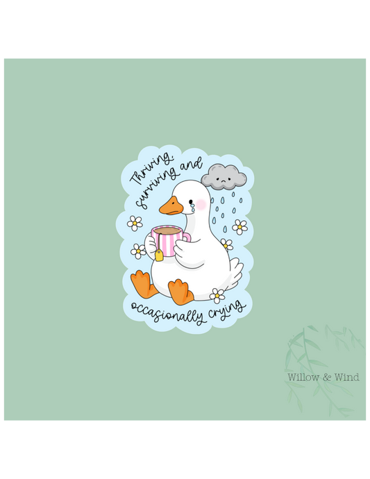 Occasionally Crying Sticker