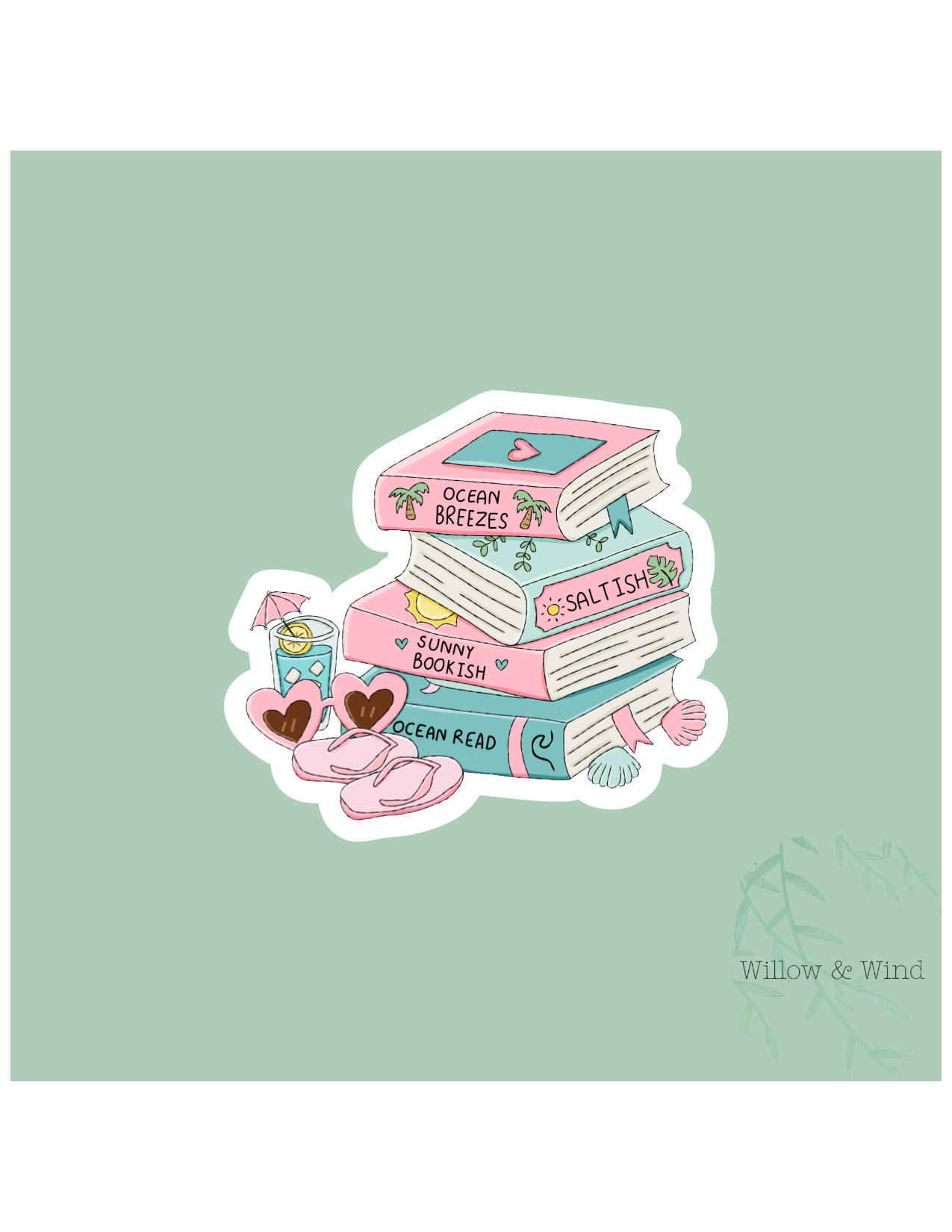 Ocean Breezes - Bookish Sticker
