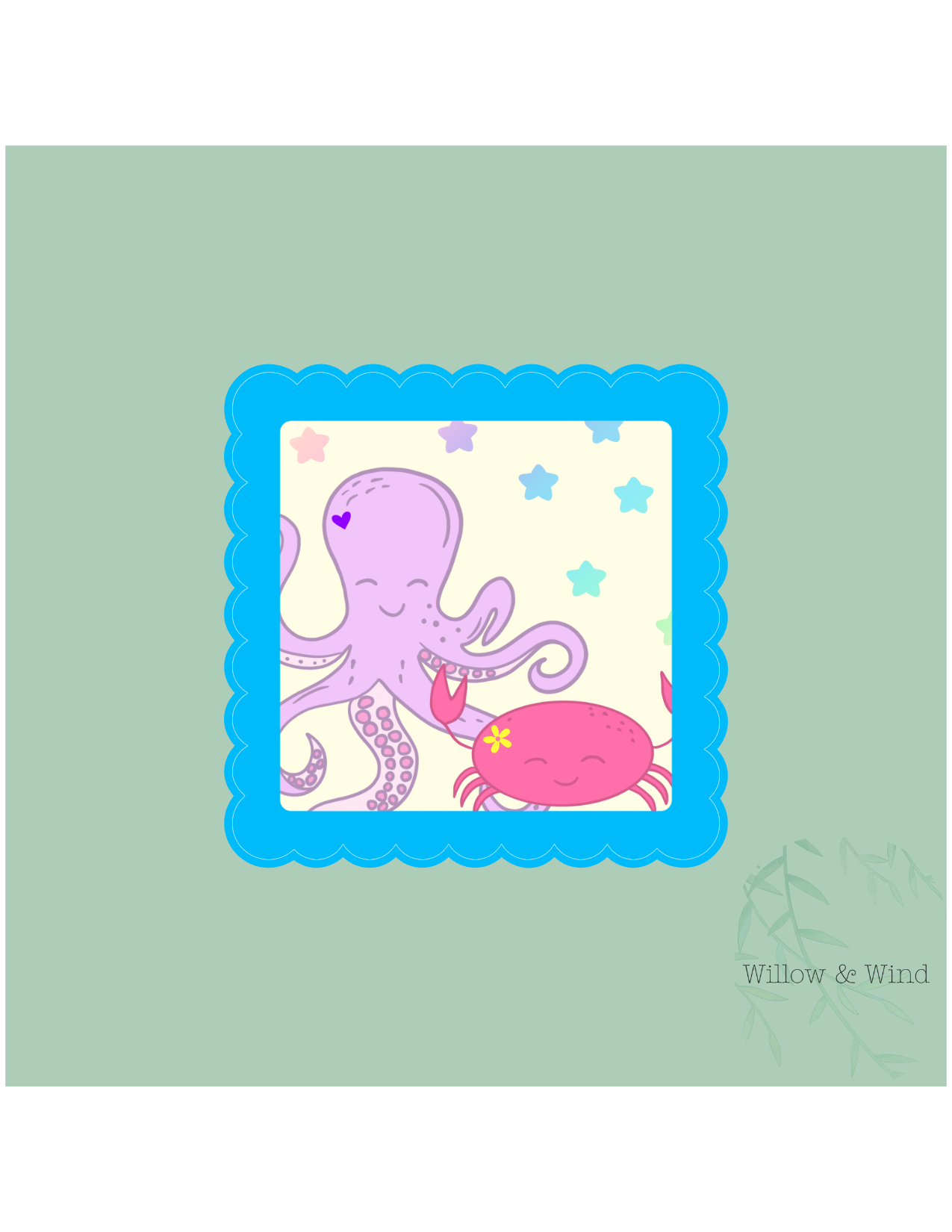 Octopus & Crab Sticker