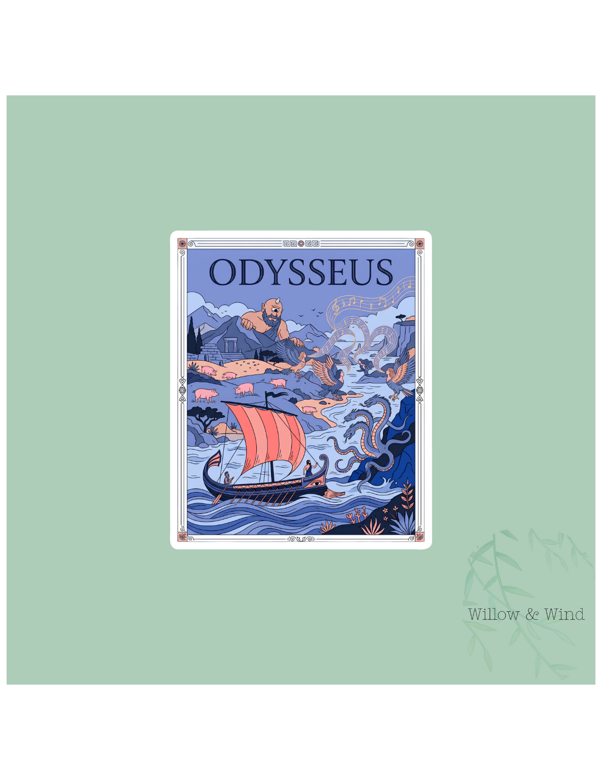 Odysseus Greek Mythology Sticker