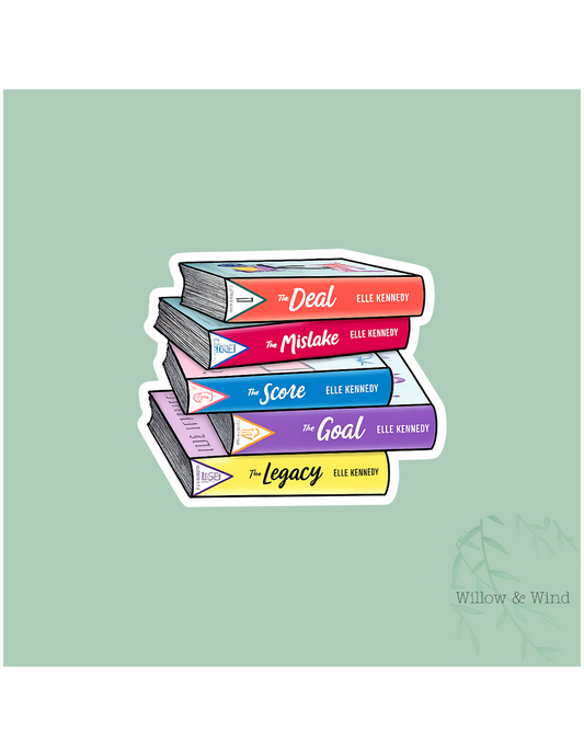 Book Stack - Off Campus Sticker