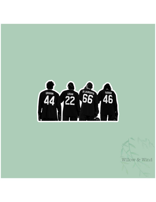Off Campus Boys Backs - Off Campus Sticker