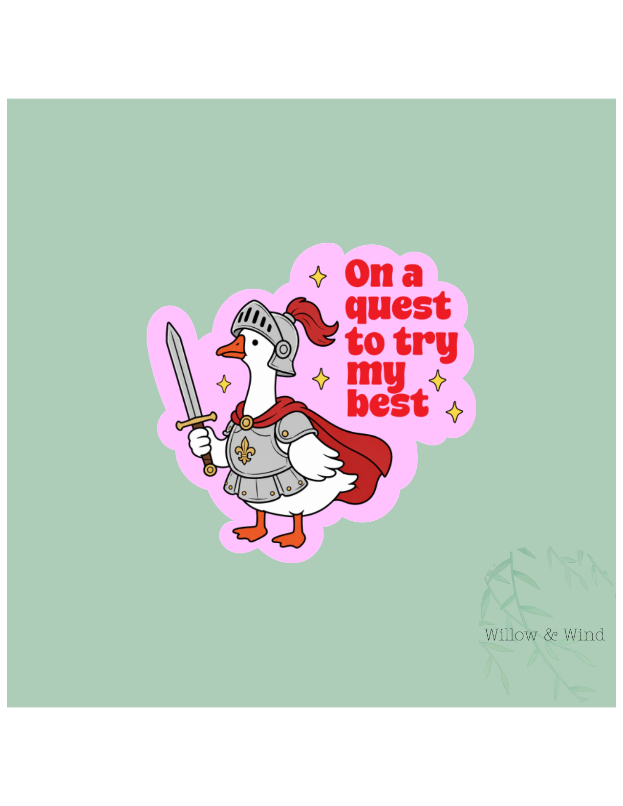 On A Quest Sticker
