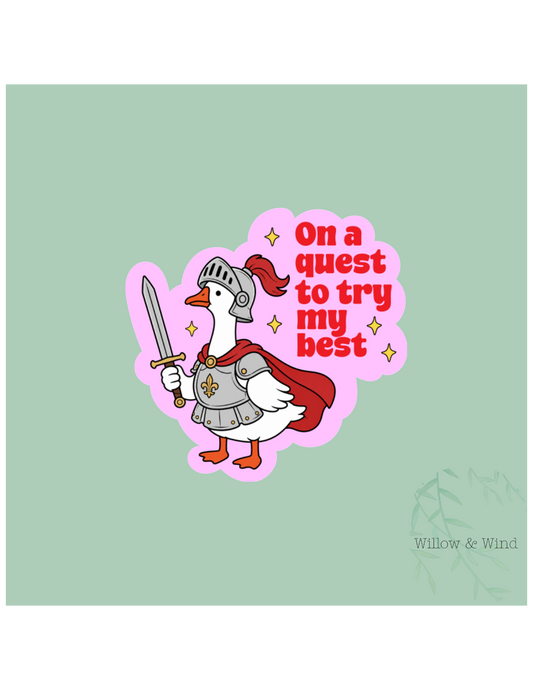 On A Quest Sticker