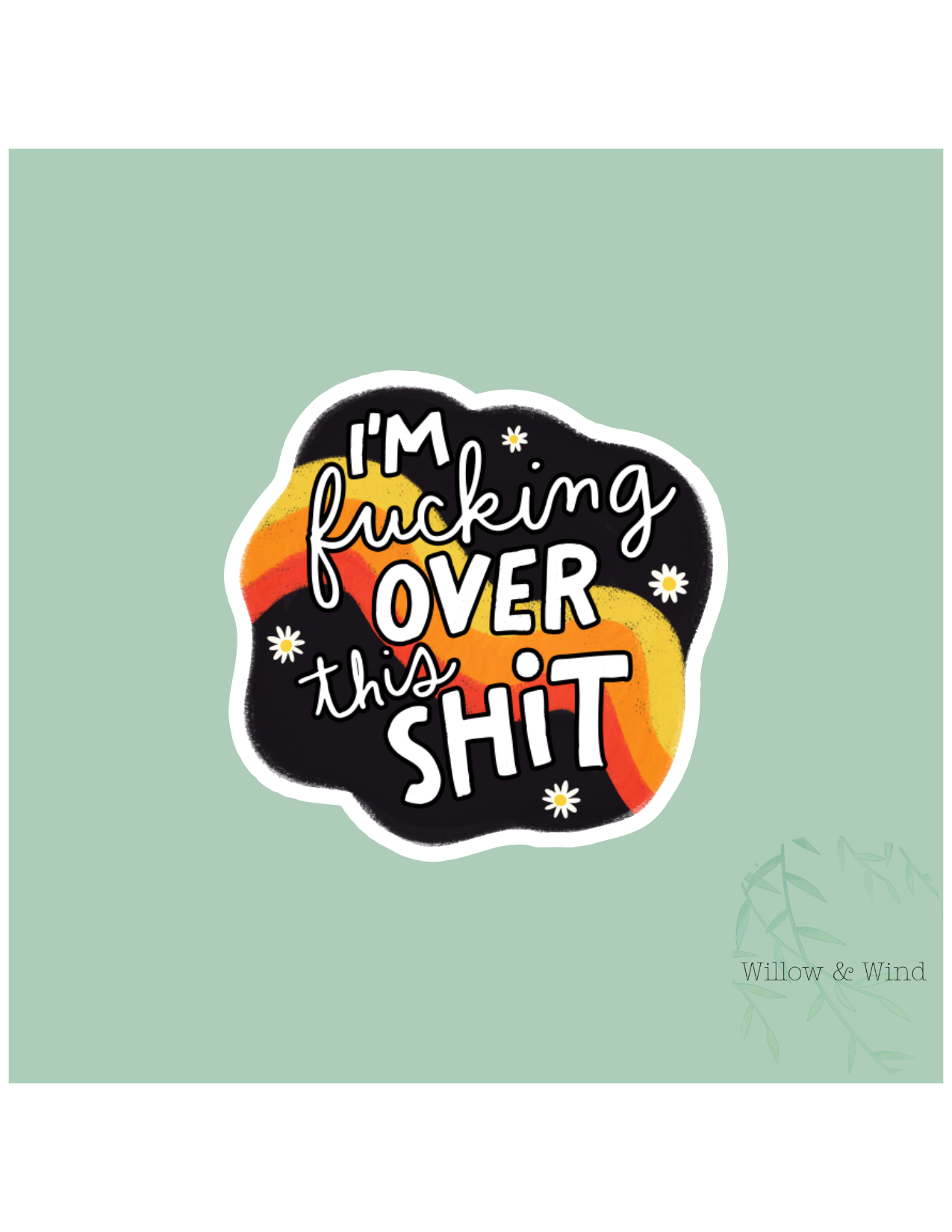 Over This Shit Sticker