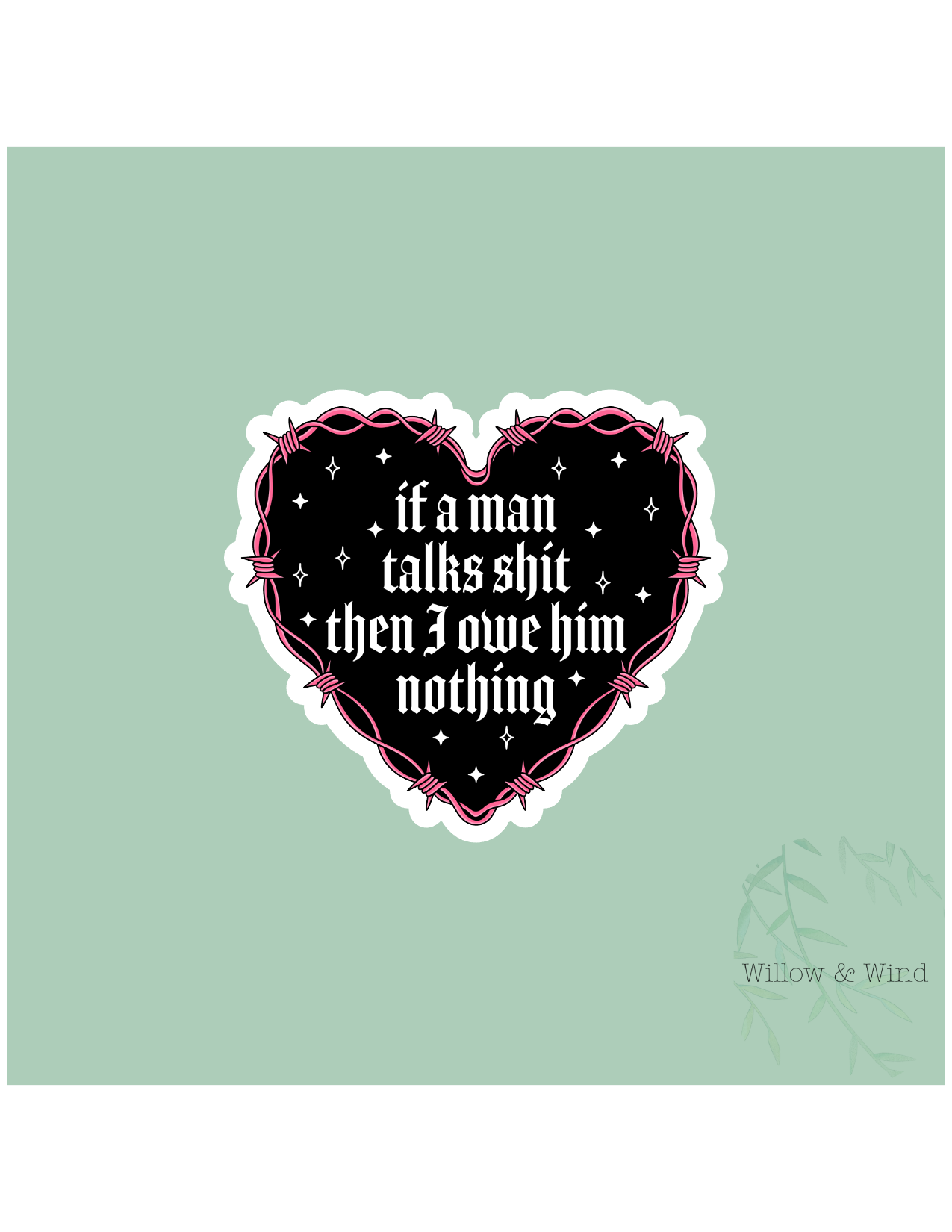Owe Man Nothing Sticker