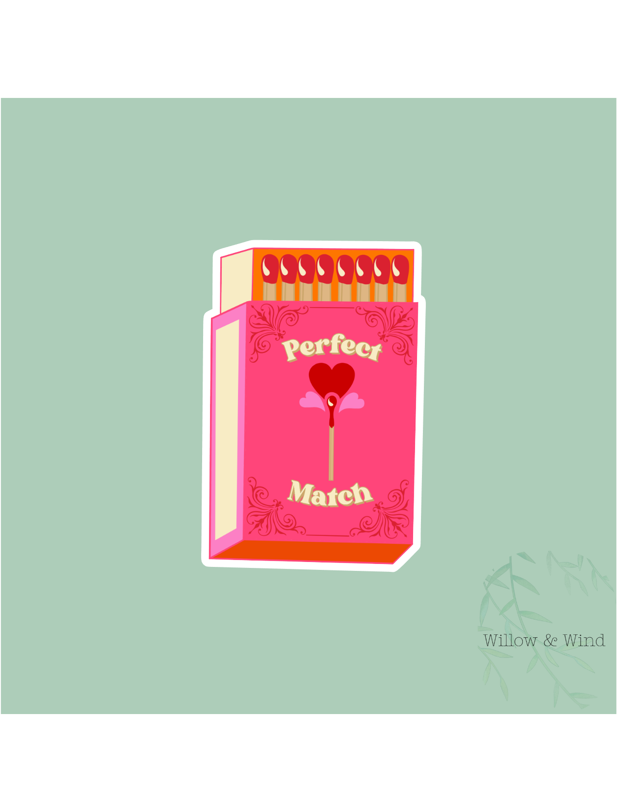 Perfect Match - Valentines Sticker
