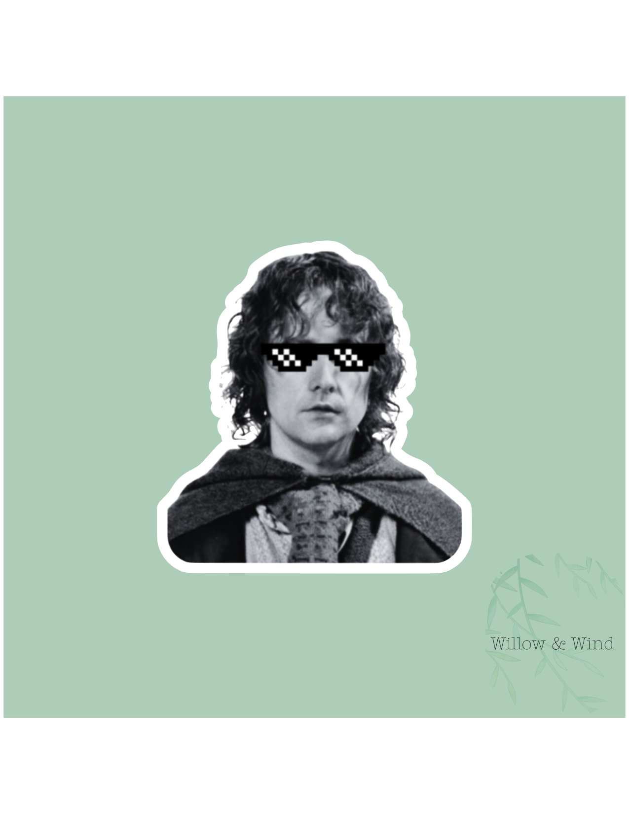 Pippin Glasses Nerdy Sticker