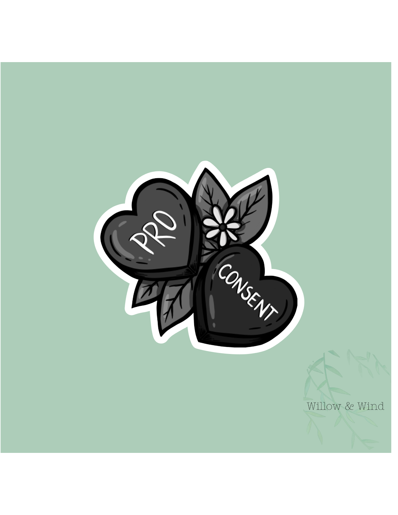 Pro Consent Activism Sticker