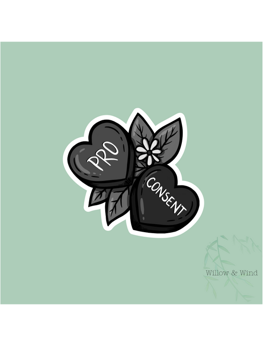 Pro Consent Activism Sticker