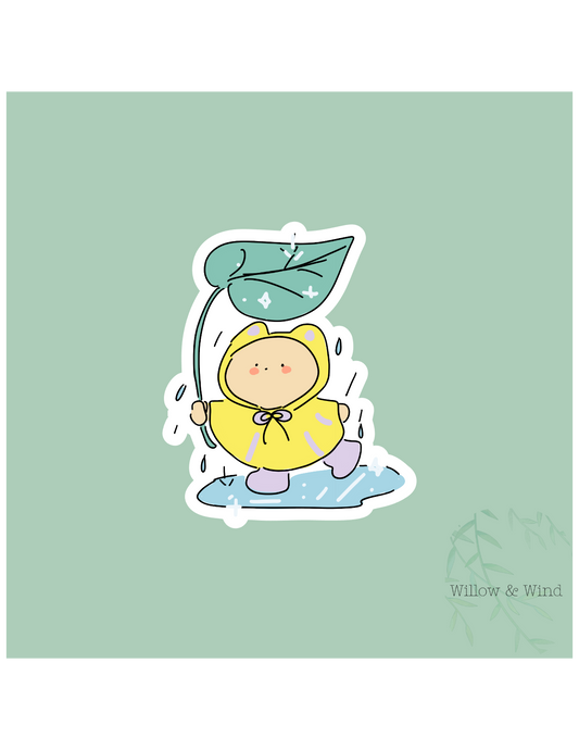 Rainy Day Cat Sticker