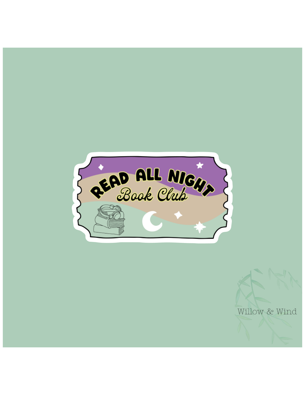 Read All Night Book Club - Bookish Sticker