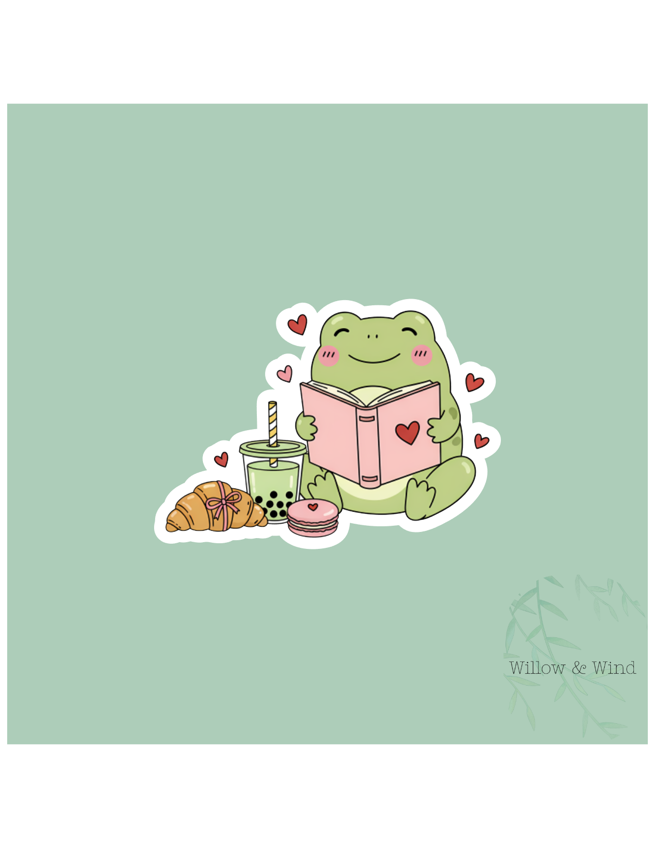 Reading Frog - Bookish Sticker