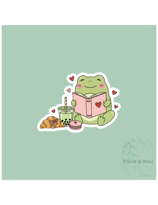 Reading Frog - Bookish Sticker