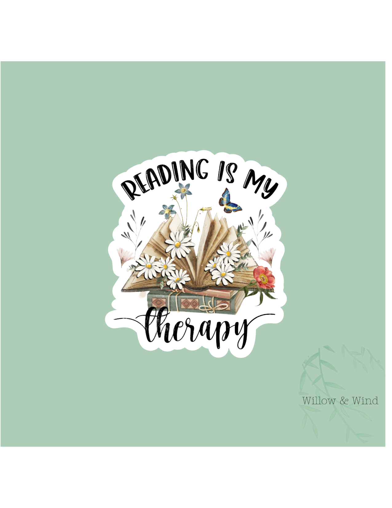 Reading is my therapy - Bookish Sticker
