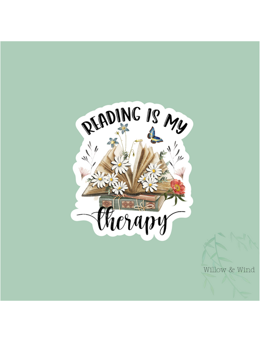 Reading is my therapy - Bookish Sticker