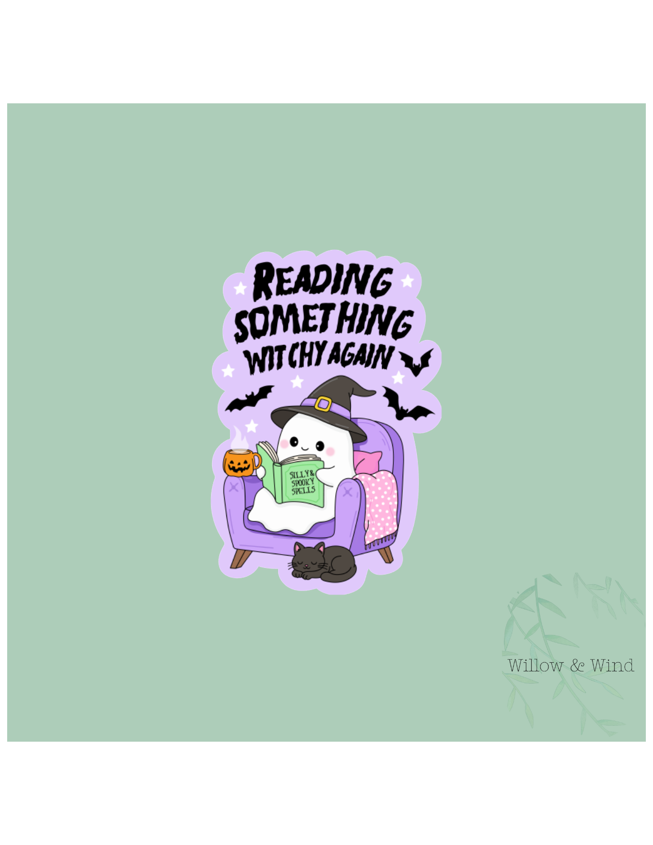Reading Something Witchy - Bookish Sticker