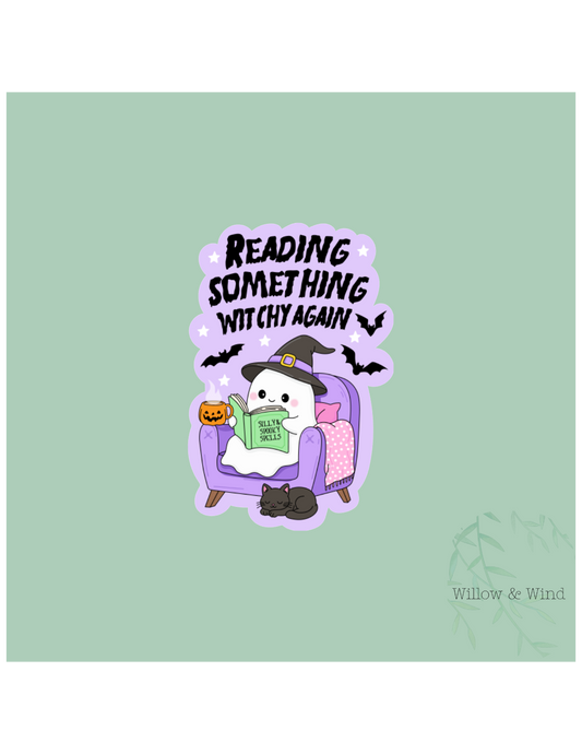 Reading Something Witchy - Bookish Sticker