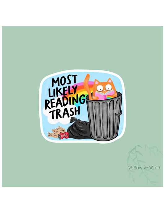 Reading Trash - Bookish Sticker