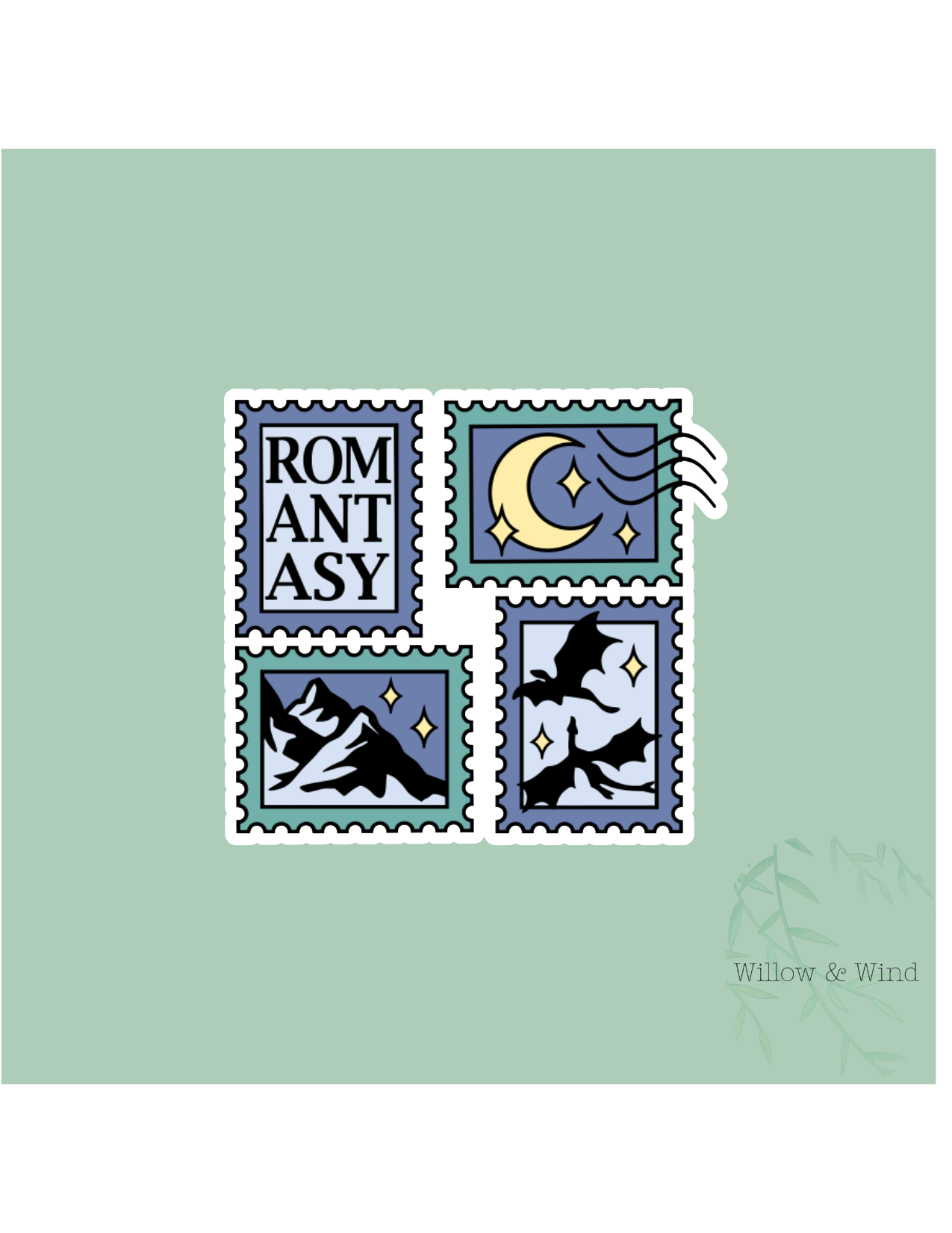 Romantasy Stamps - Bookish Sticker