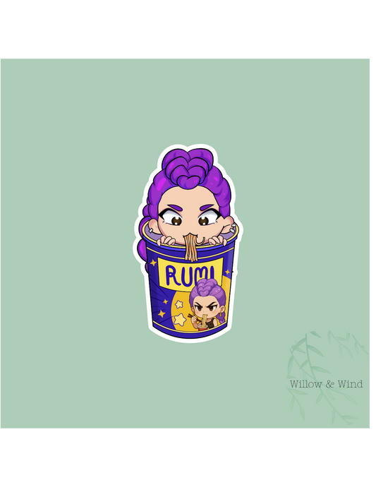Rumi Ramen Cup K-Pop Demon Hunters Sticker