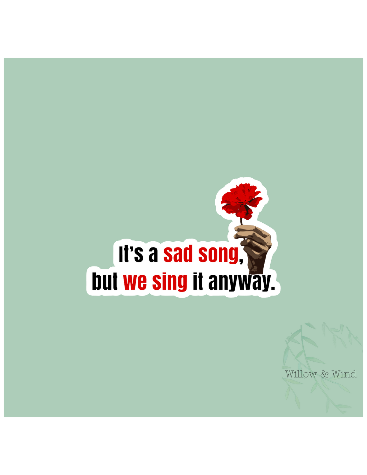 It's A Sad Song Hadestown Greek Mythology Sticker