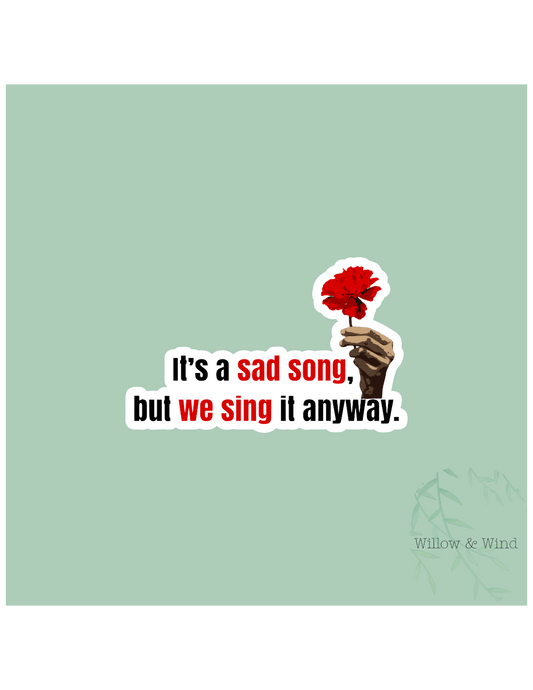 It's A Sad Song Hadestown Greek Mythology Sticker