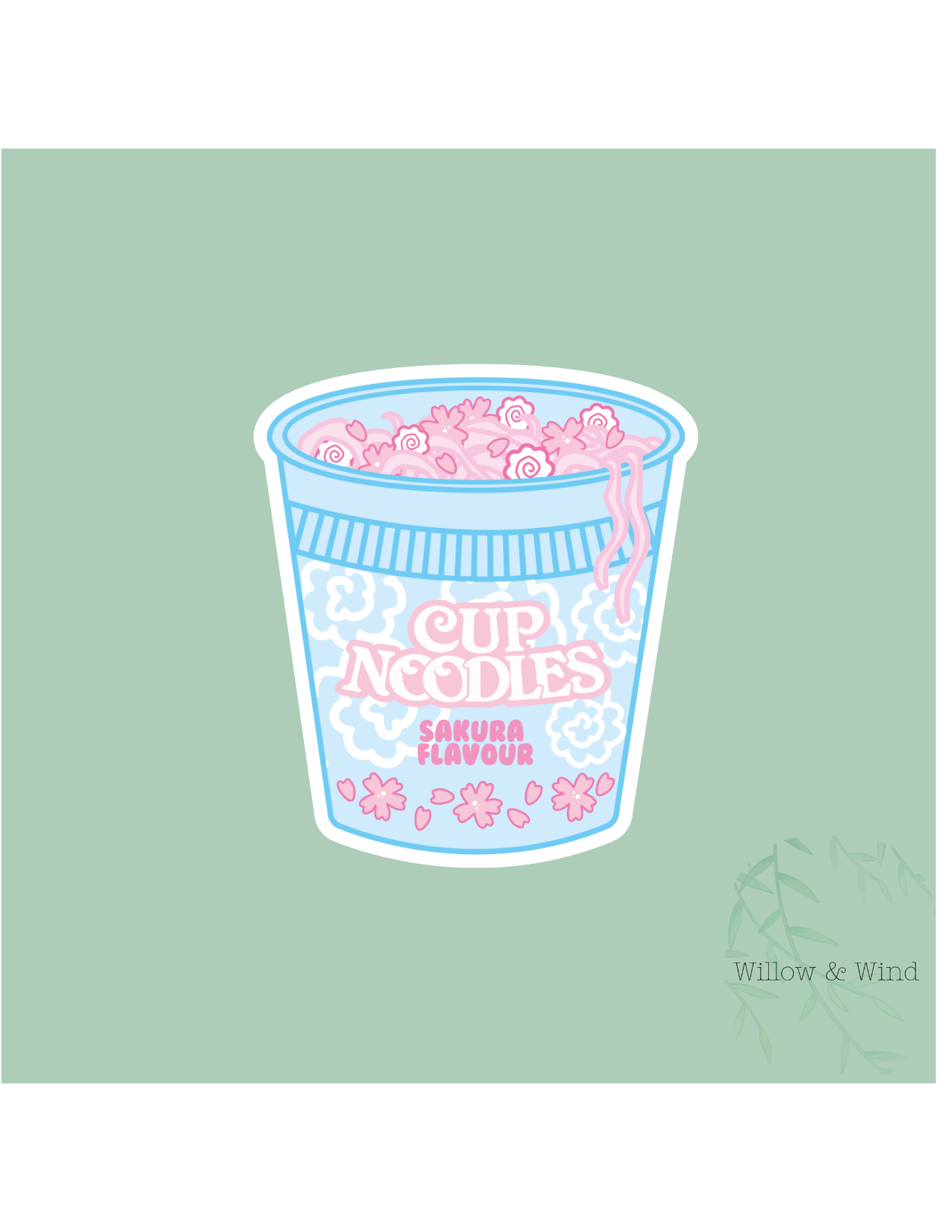 Sakura Cup Noodles Sticker