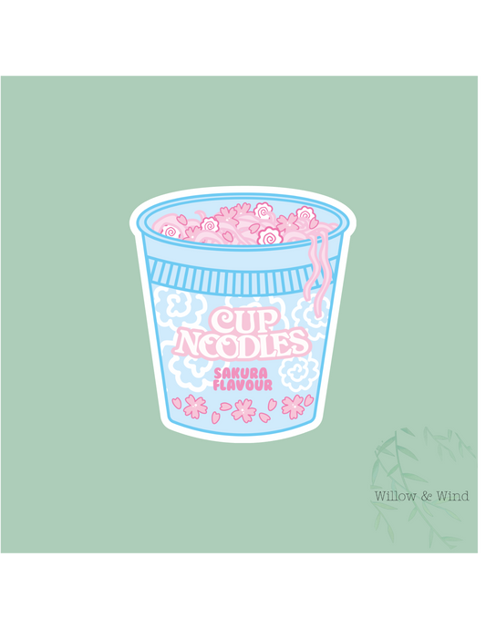 Sakura Cup Noodles Sticker