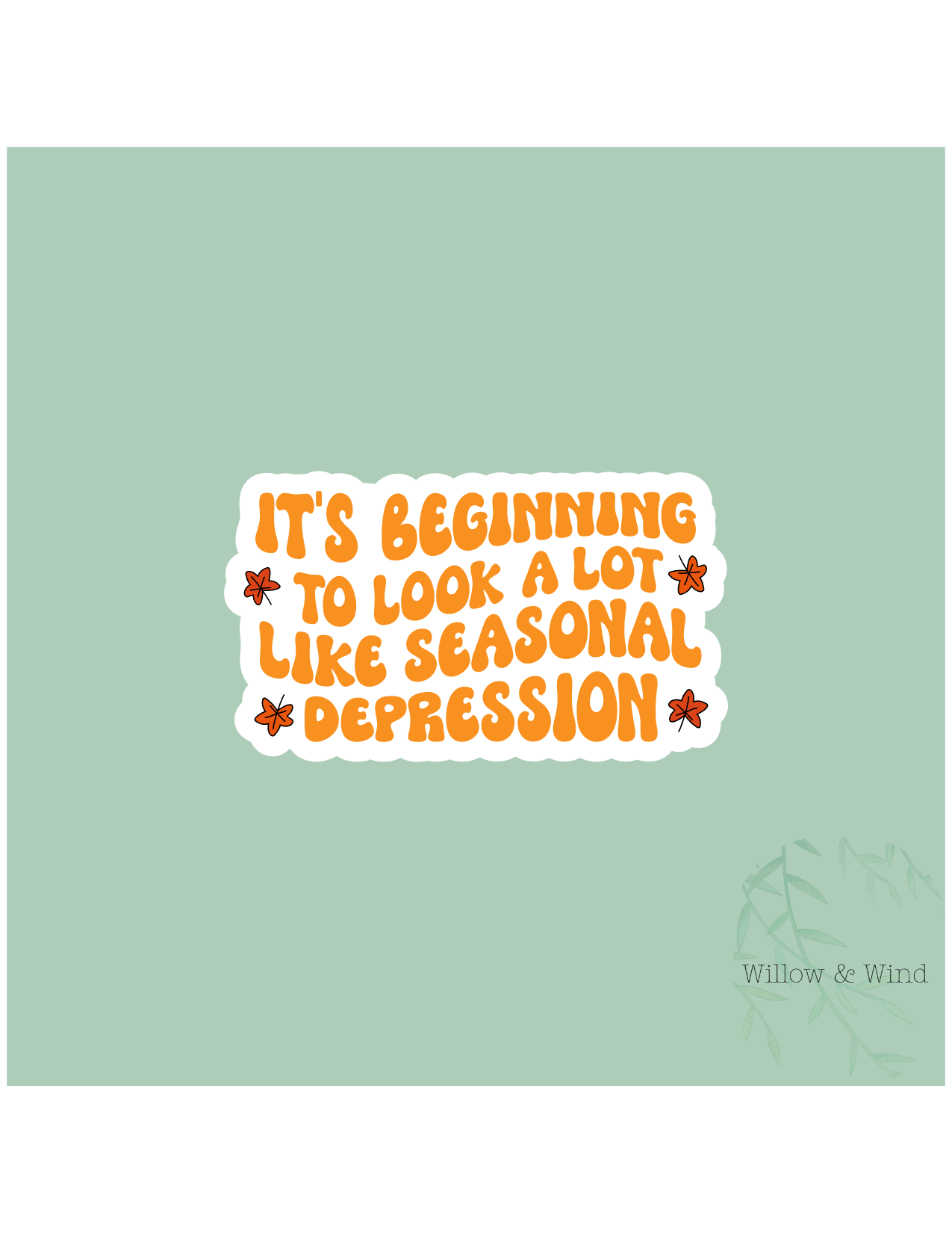 Seasonal Depression Christmas Sticker
