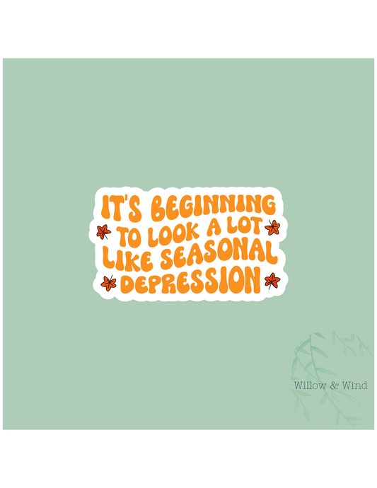 Seasonal Depression Christmas Sticker