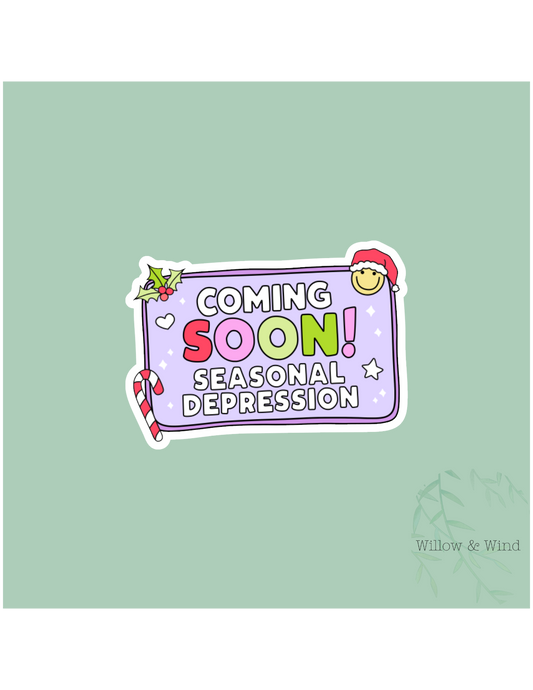Seasonal Depression Christmas Sticker
