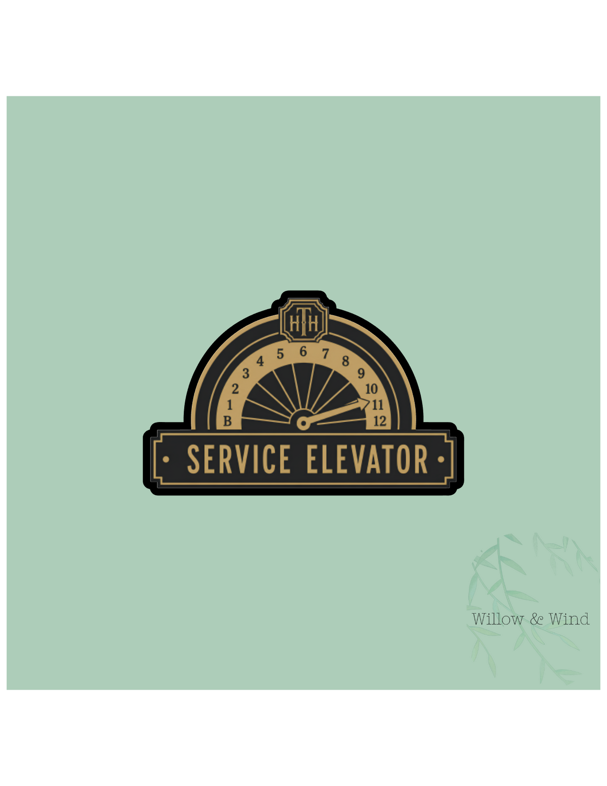 Service Elevator Gothic Sticker