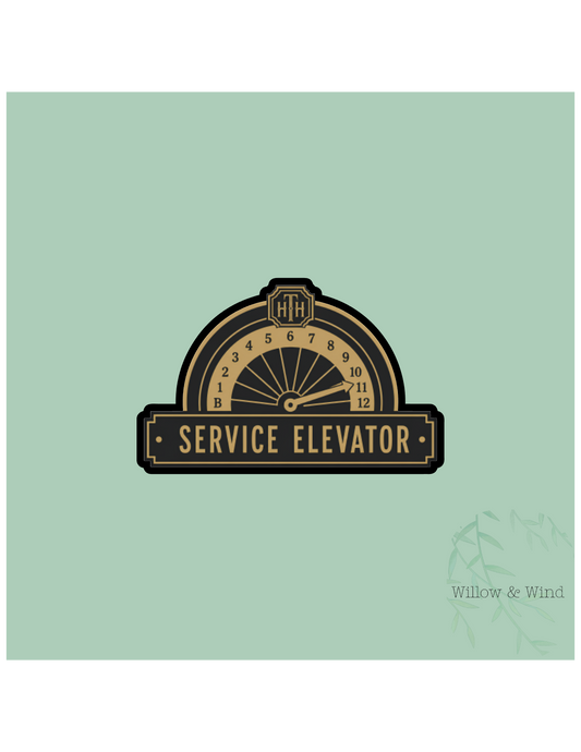 Service Elevator Gothic Sticker