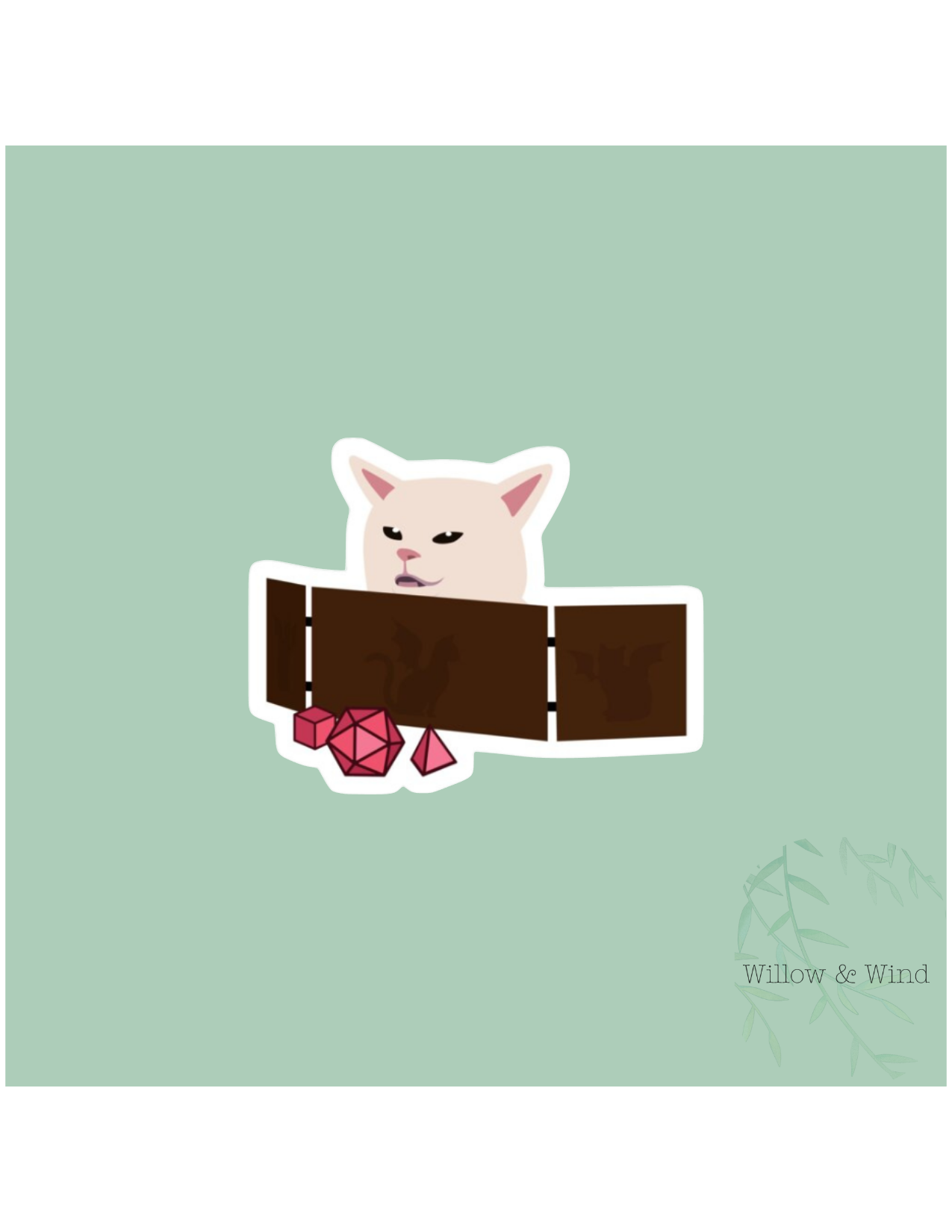 Shocked Cat Nerdy Sticker