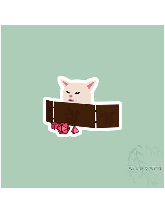 Shocked Cat Nerdy Sticker