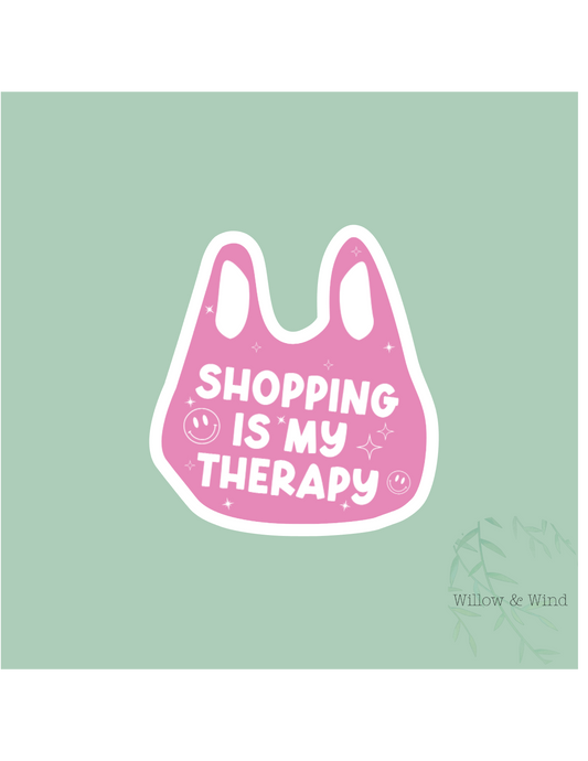 Shopping Is My Therapy Sticker