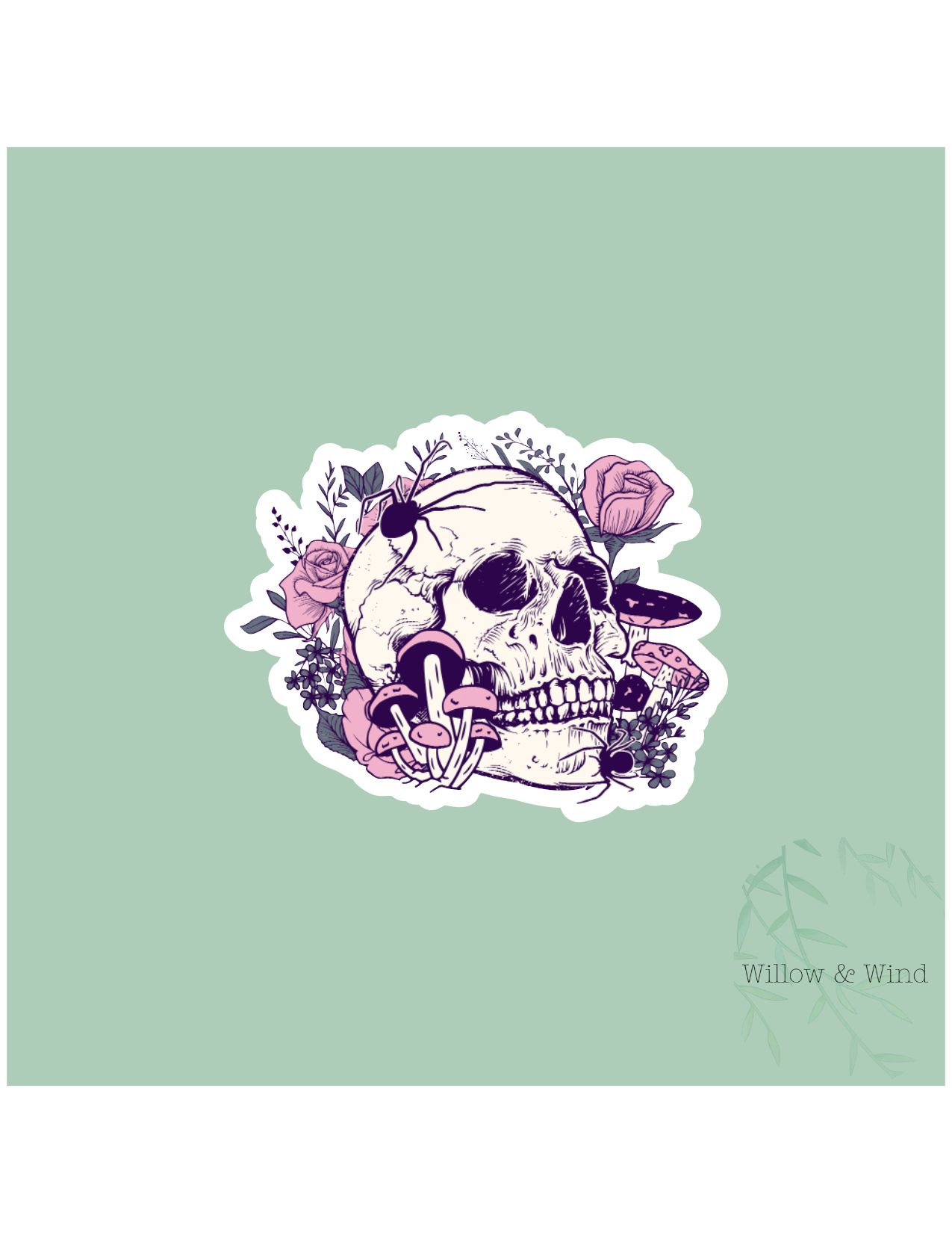 Skull Gothic Sticker