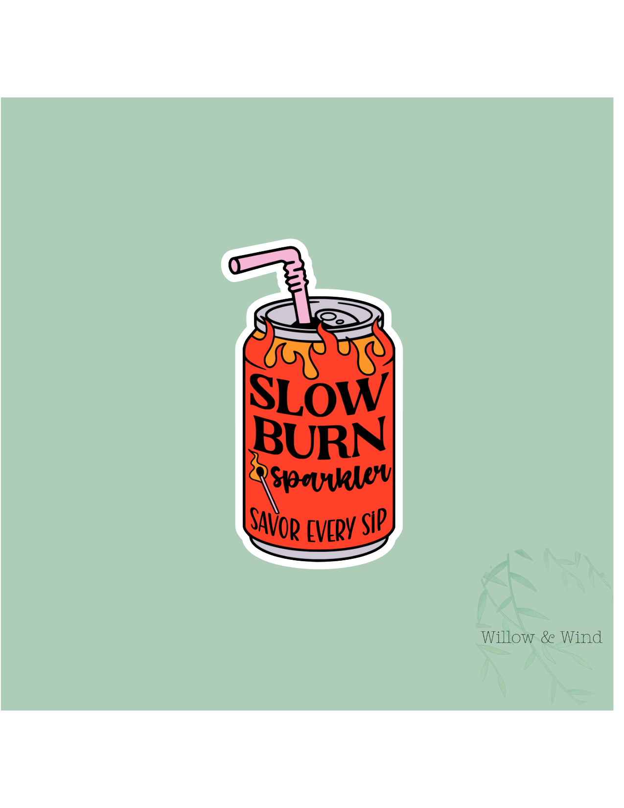Slow Burn Sparkler - Bookish Sticker