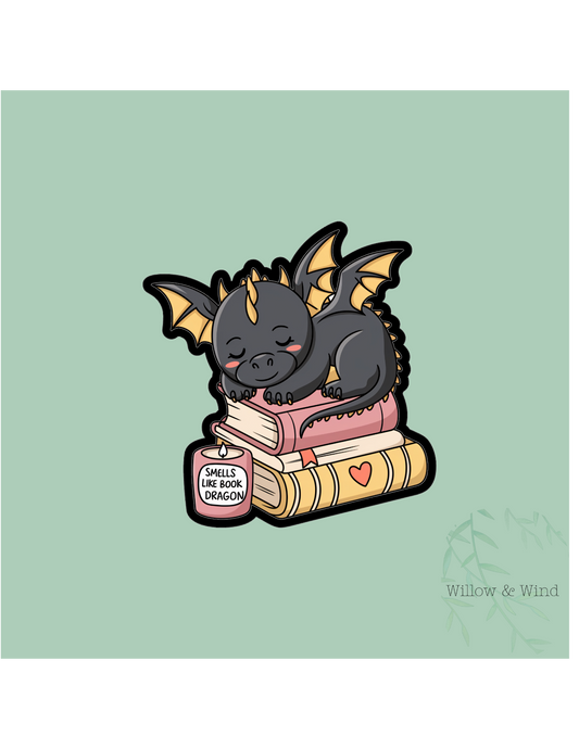 Smells Like Book Dragon - Bookish Sticker