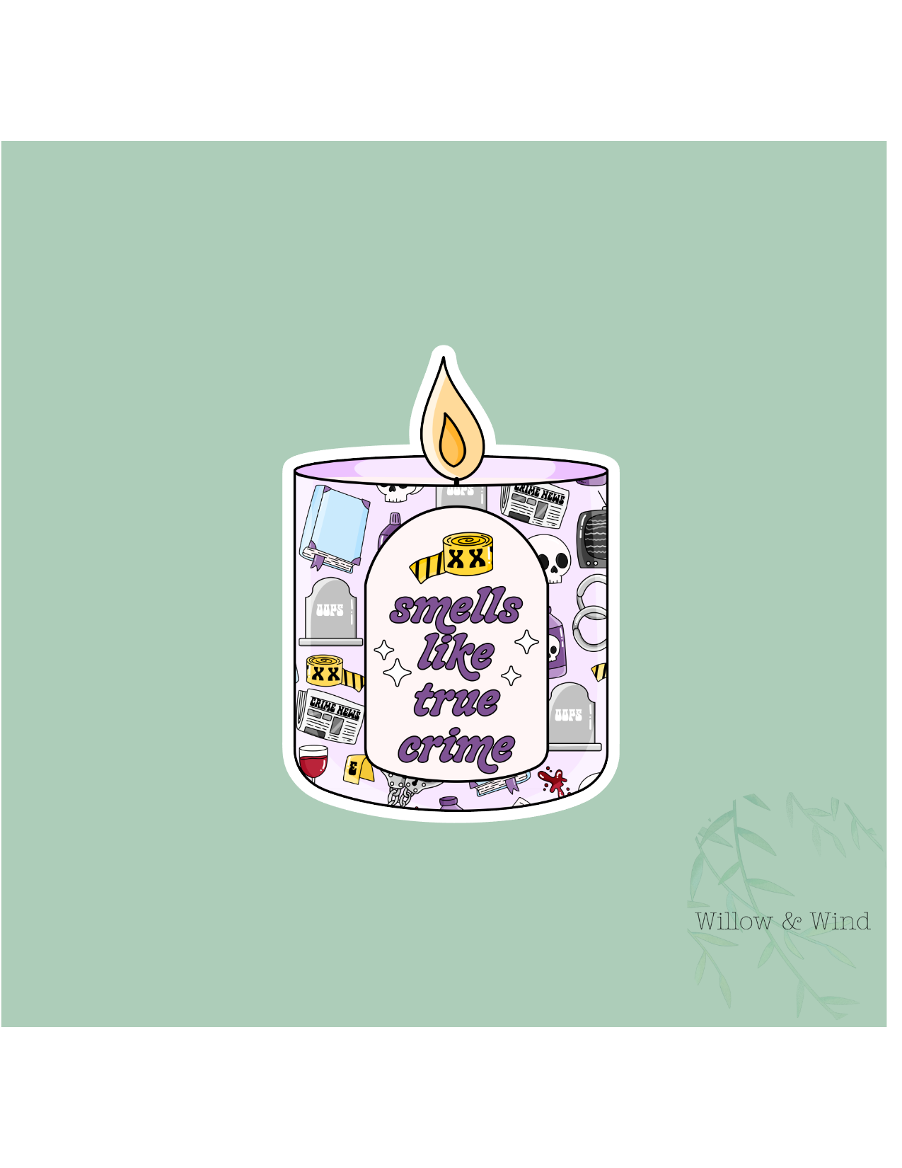 Smells Like True Crime - Bookish Sticker