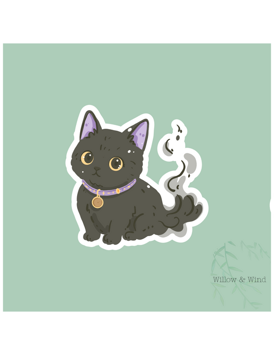 Smoky Cat Gothic Sticker