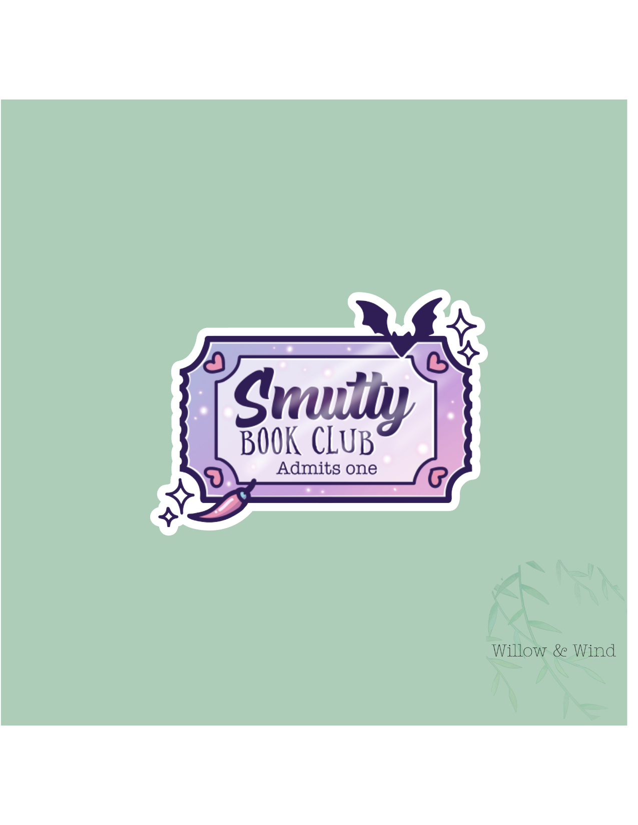 Smutty Book Club Ticket - Bookish Sticker