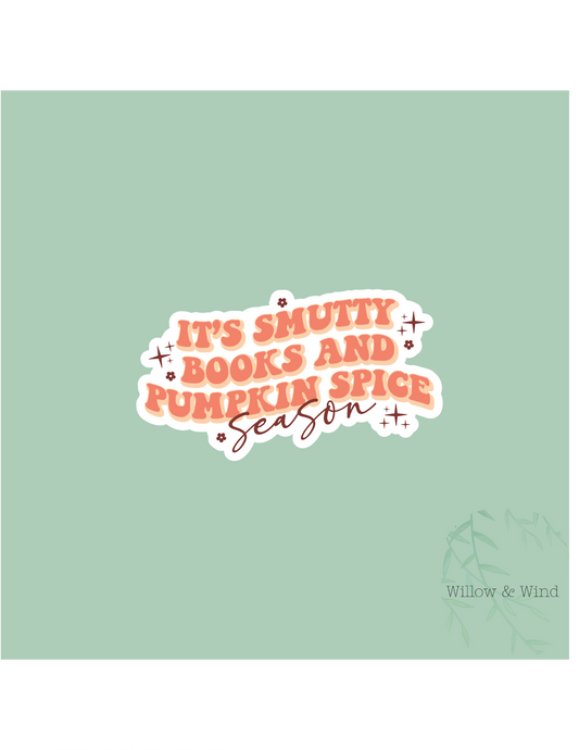 Smutty Books & Pumpkin Spice - Cozy Autumn Sticker